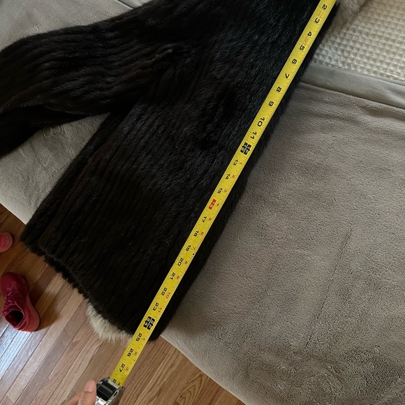 Saga Mink Fur Brown and Cream Jacket 12 - Picture 7 of 9